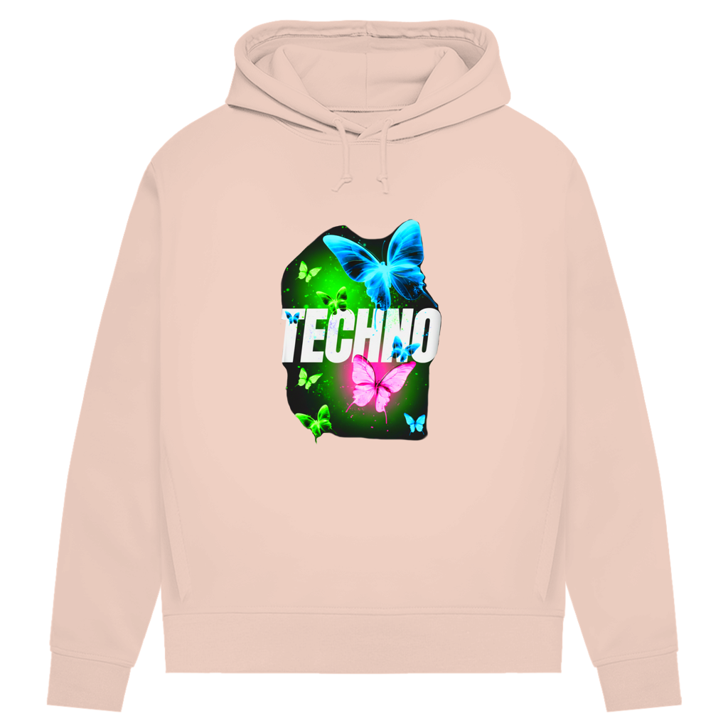 Damen Premium Bio Hoodie Techno Butterfly