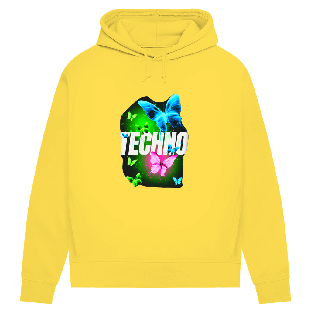 Damen Premium Bio Hoodie Techno Butterfly