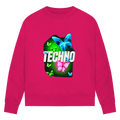Damen Premium Bio Sweatshirt Techno Butterfly