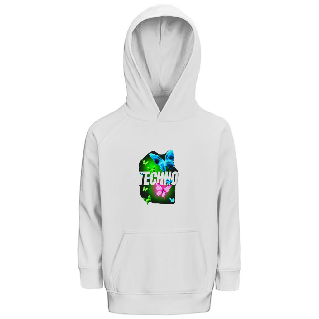 Kinder Premium Bio Hoodie Techno Butterfly