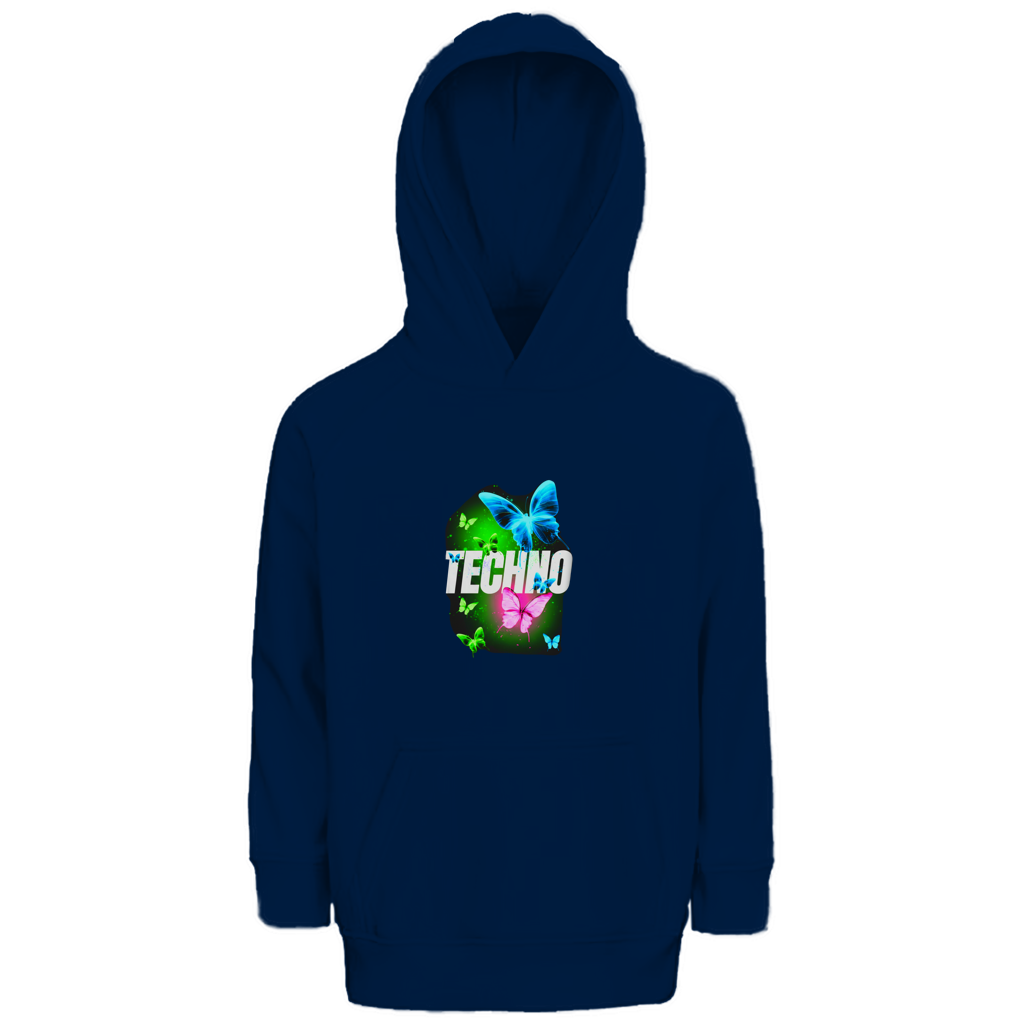 Kinder Premium Bio Hoodie Techno Butterfly