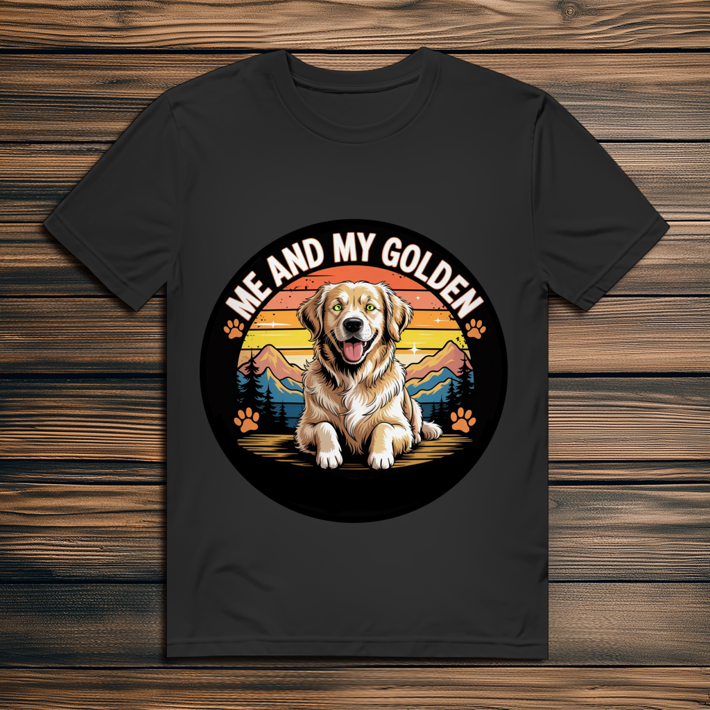 Herren Premium Bio T-Shirt Me and my golden Retriever