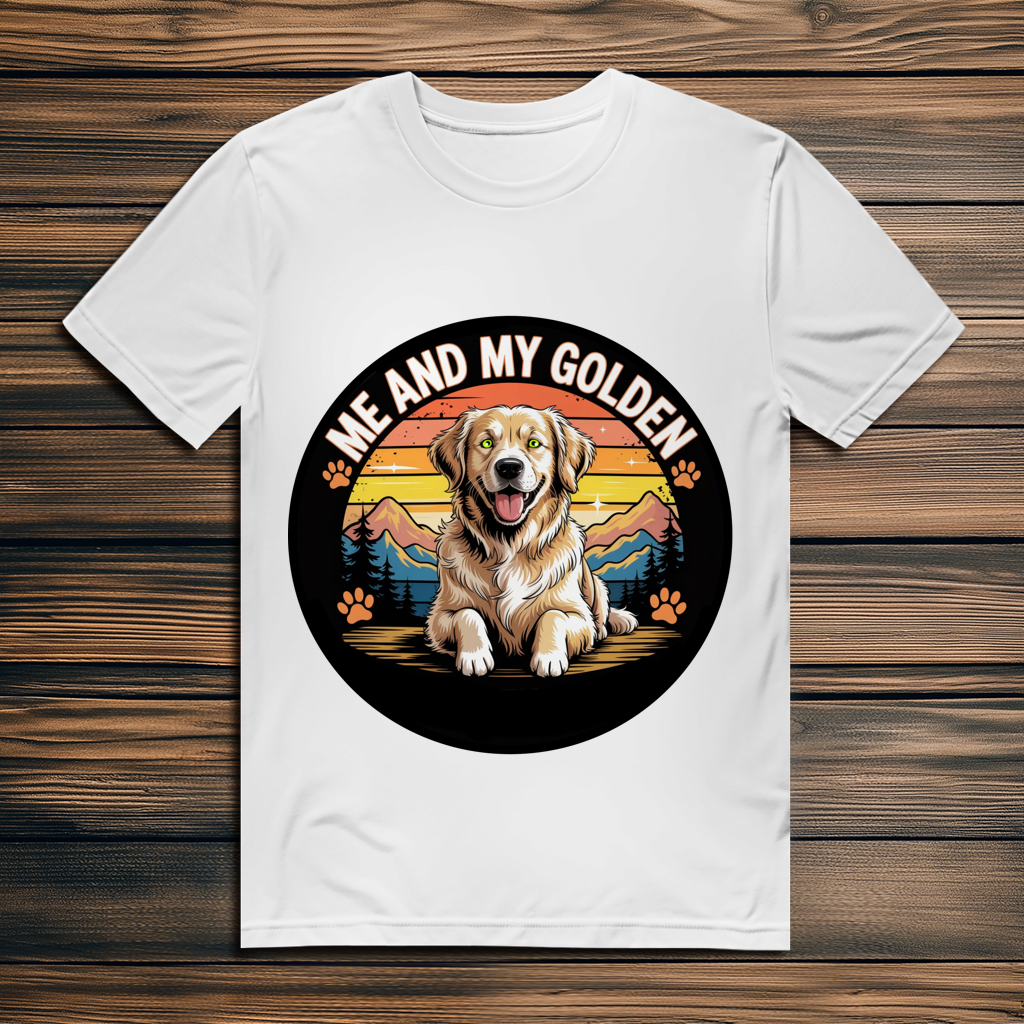 Herren Premium Bio T-Shirt Me and my golden Retriever