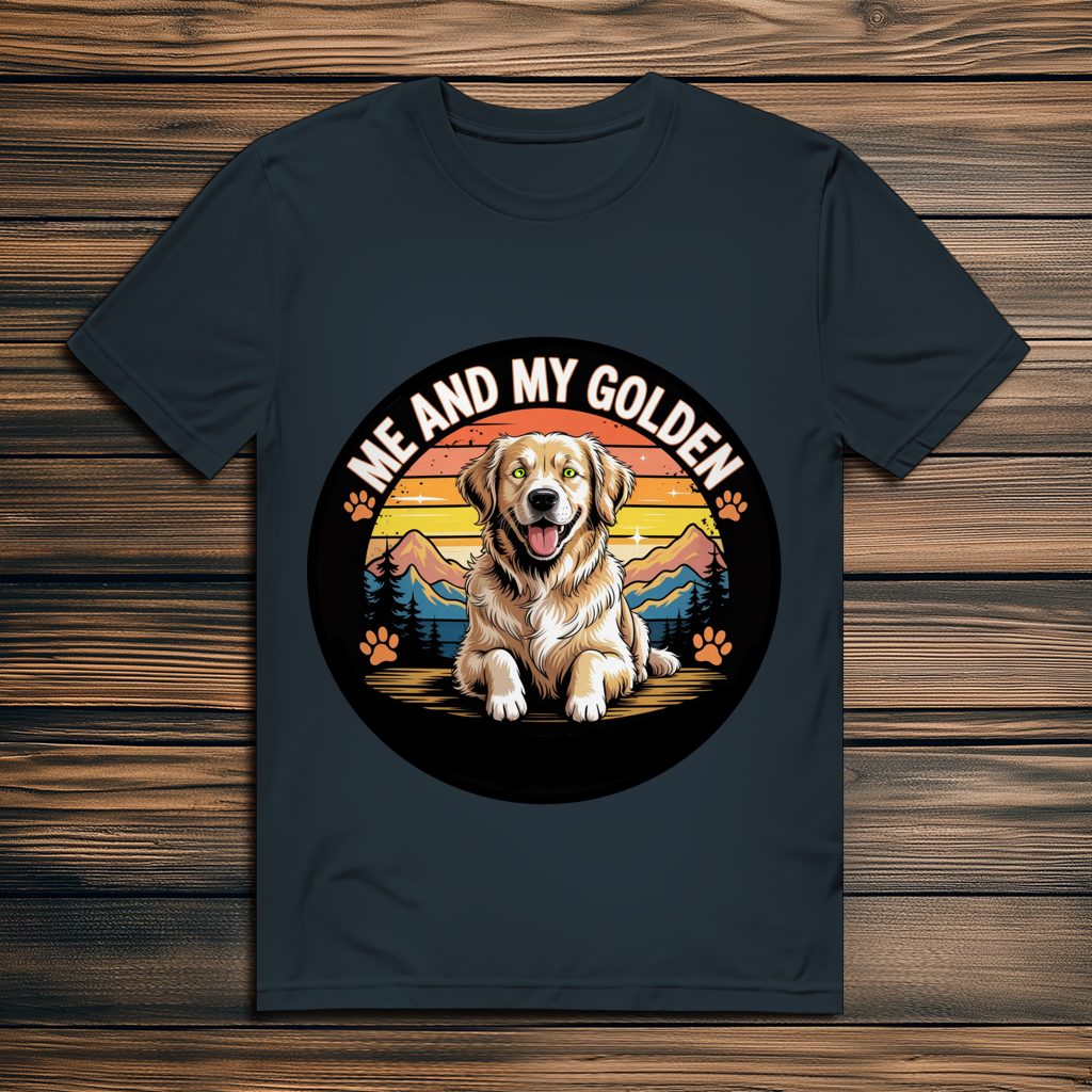 Herren Premium Bio T-Shirt Me and my golden Retriever
