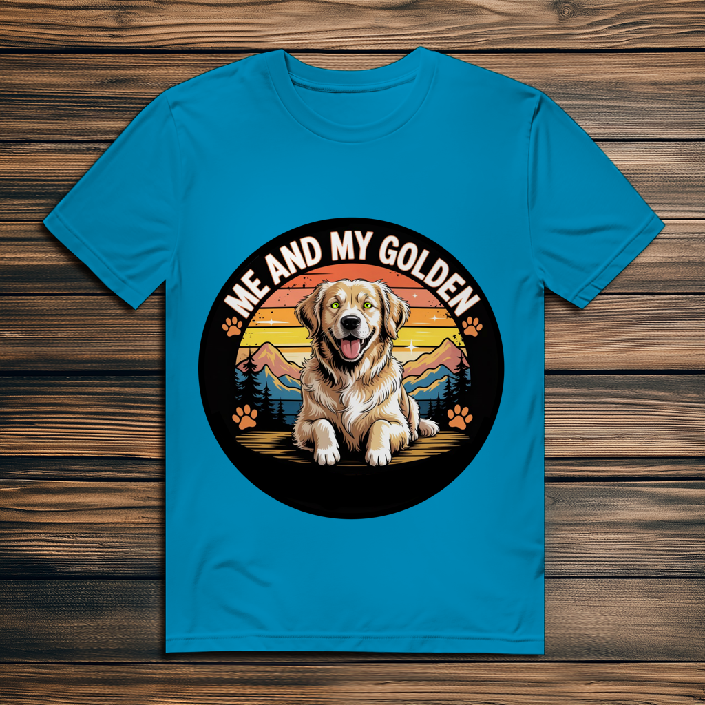 Herren Premium Bio T-Shirt Me and my golden Retriever