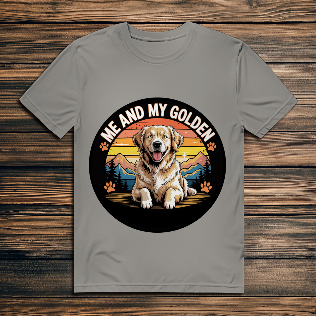 Herren Premium Bio T-Shirt Me and my golden Retriever