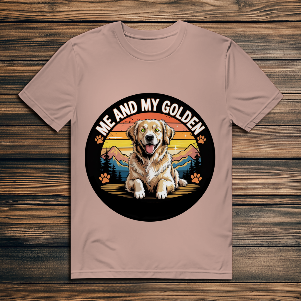 Herren Premium Bio T-Shirt Me and my golden Retriever