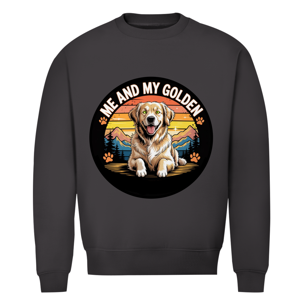 Herren Premium Bio Sweatshirt Me and my golden Retriever