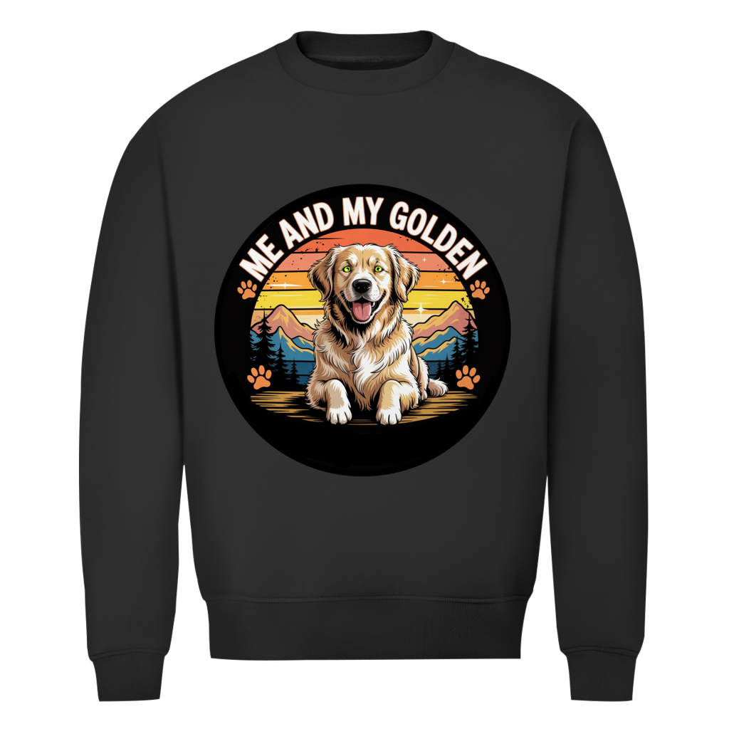 Herren Premium Bio Sweatshirt Me and my golden Retriever