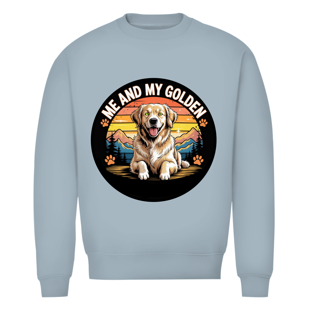 Herren Premium Bio Sweatshirt Me and my golden Retriever