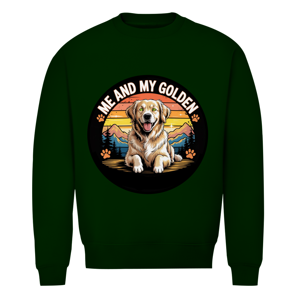 Herren Premium Bio Sweatshirt Me and my golden Retriever