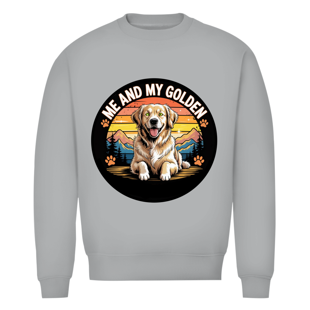 Herren Premium Bio Sweatshirt Me and my golden Retriever
