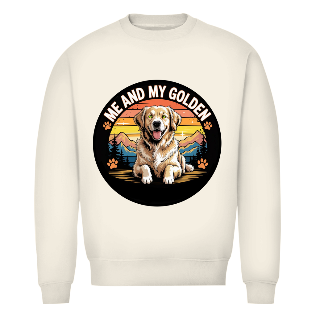 Herren Premium Bio Sweatshirt Me and my golden Retriever
