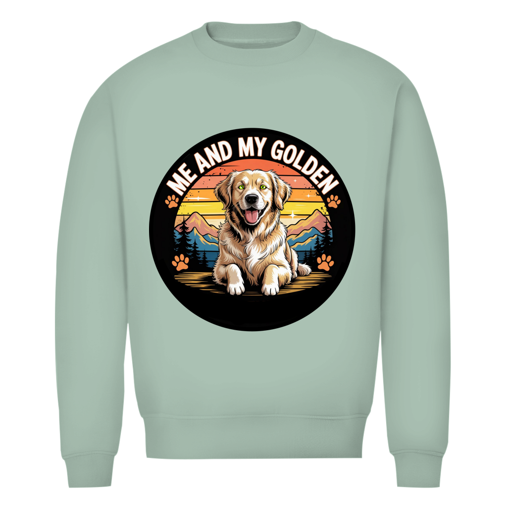 Herren Premium Bio Sweatshirt Me and my golden Retriever