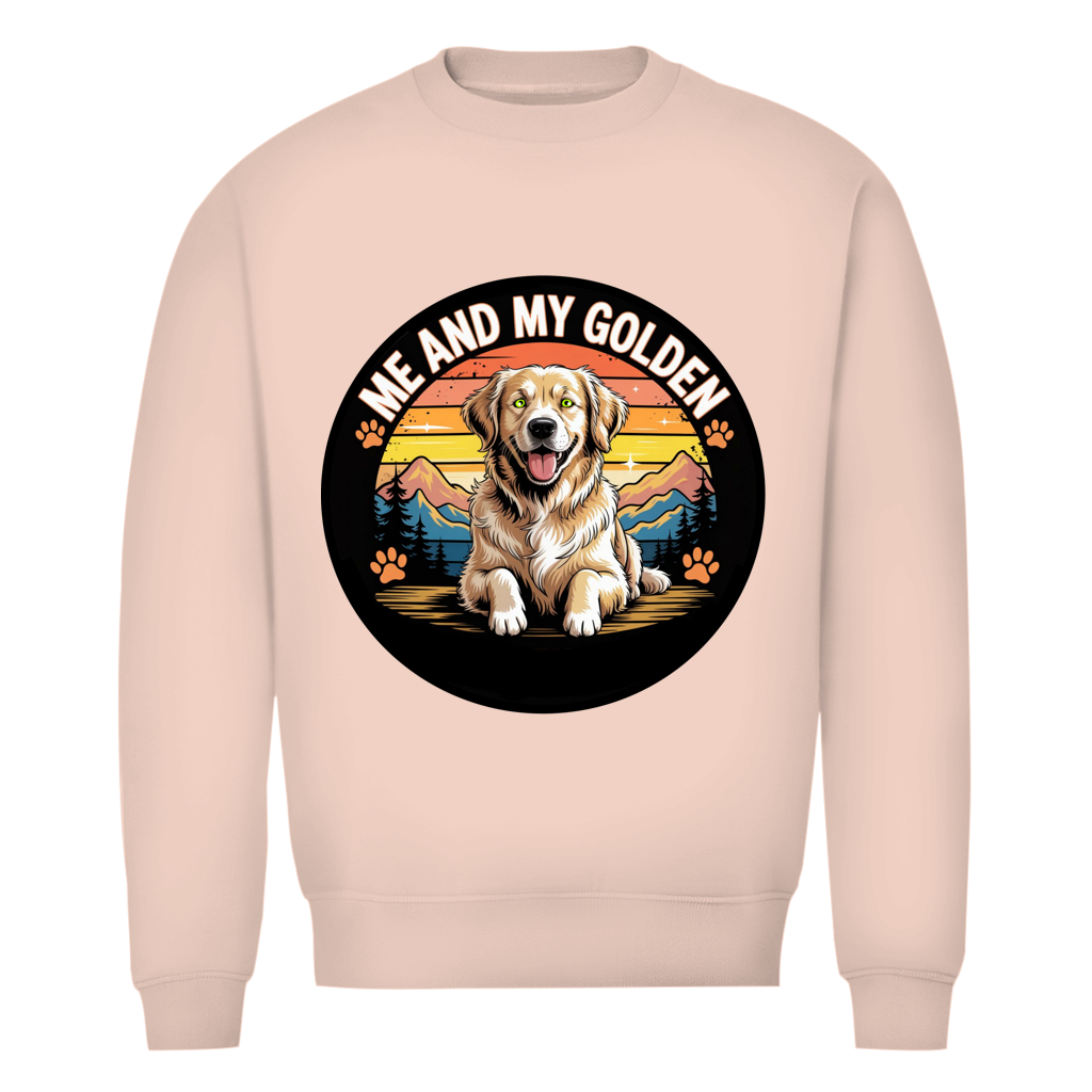 Herren Premium Bio Sweatshirt Me and my golden Retriever