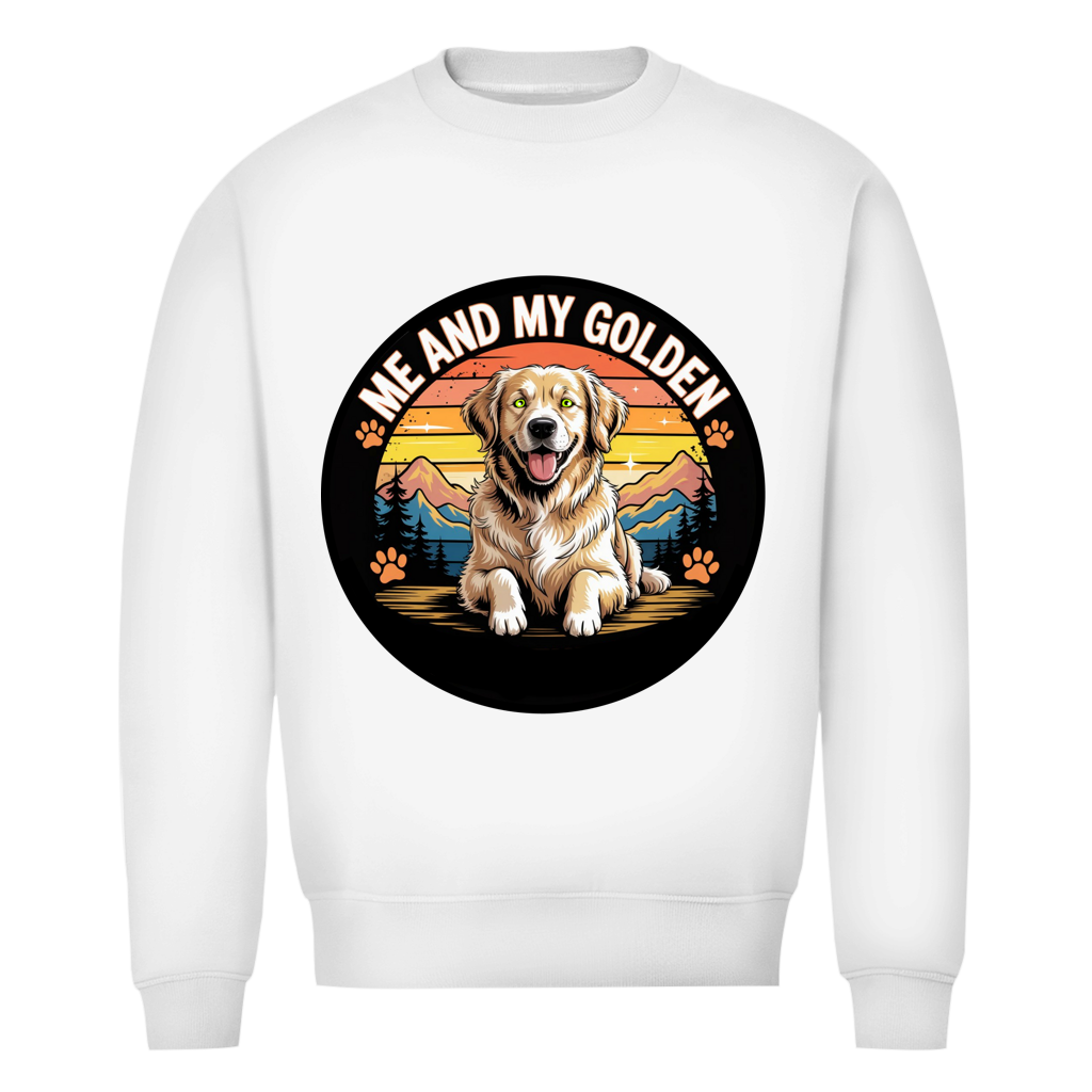 Herren Premium Bio Sweatshirt Me and my golden Retriever