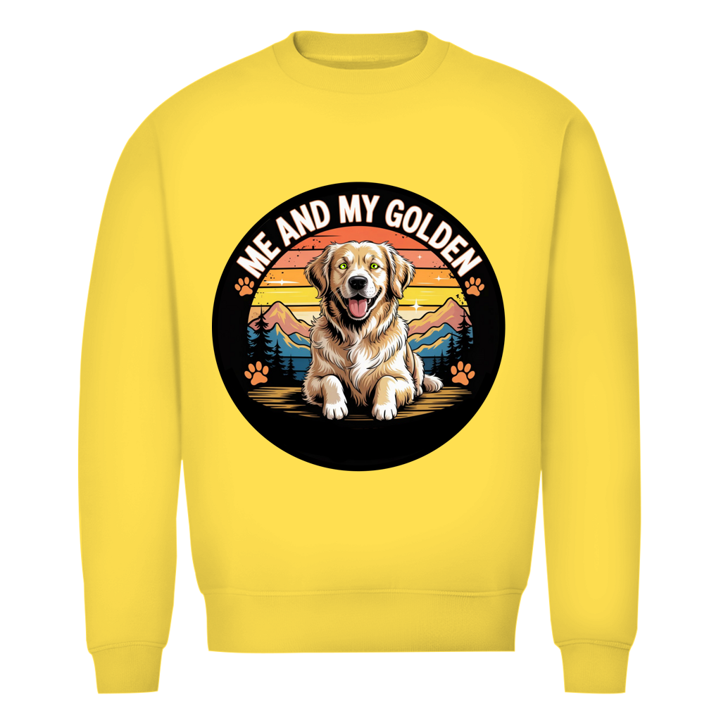 Herren Premium Bio Sweatshirt Me and my golden Retriever