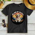 Damen Premium Bio T-Shirt Me and my golden Retriever
