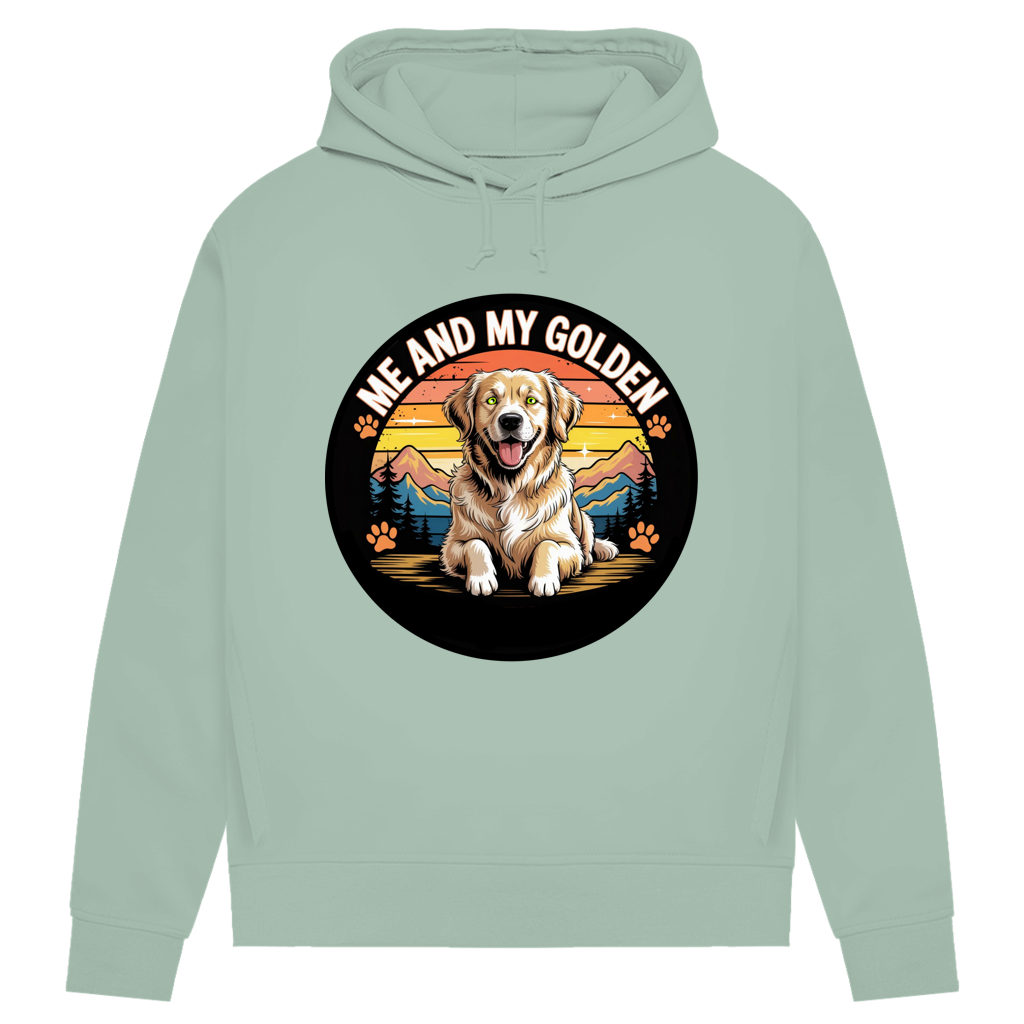 Damen Premium Bio Hoodie Me and my golden Retriever