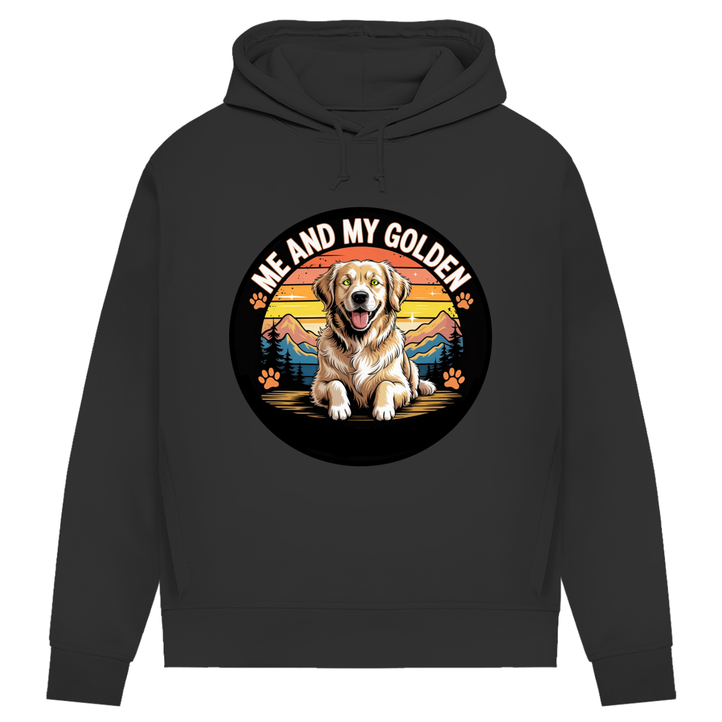 Damen Premium Bio Hoodie Me and my golden Retriever