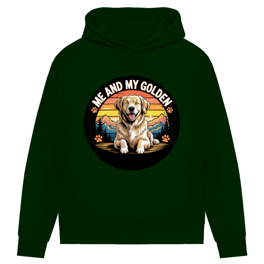 Damen Premium Bio Hoodie Me and my golden Retriever
