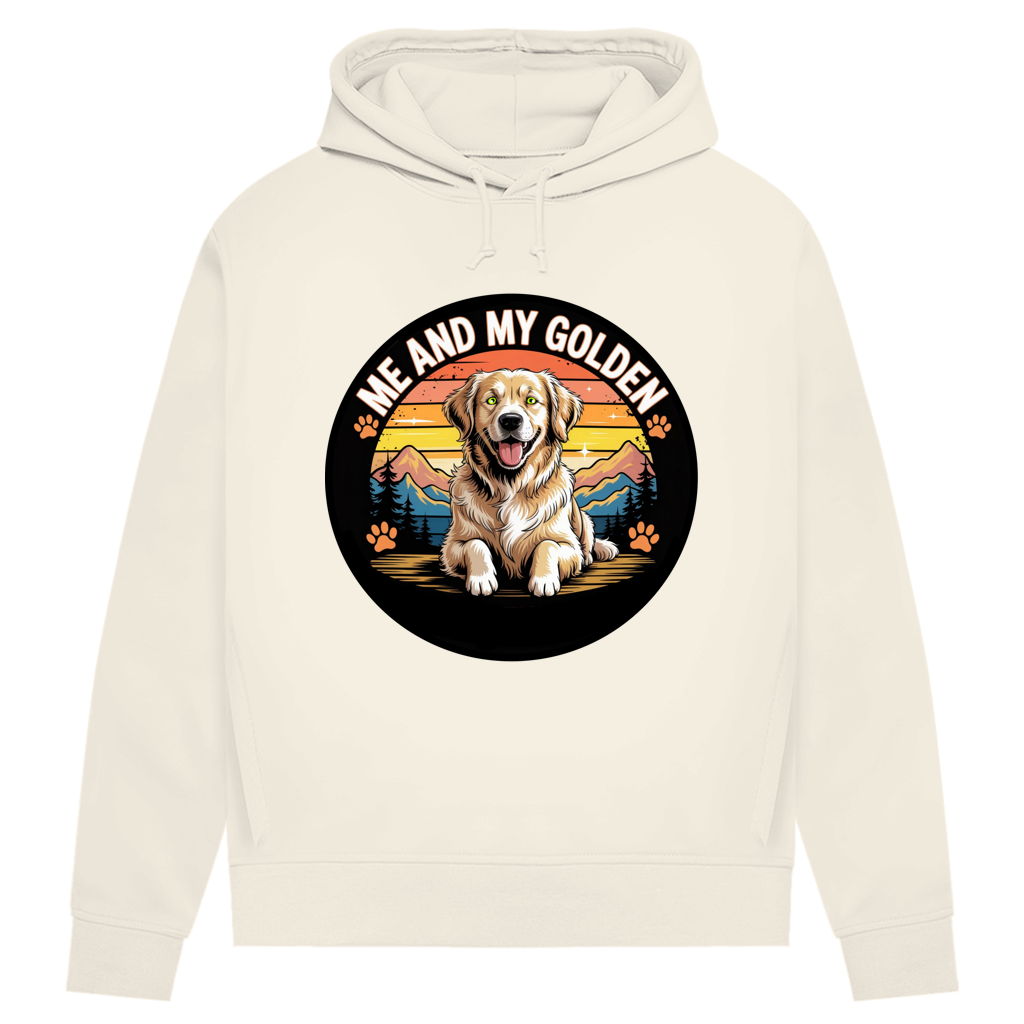 Damen Premium Bio Hoodie Me and my golden Retriever