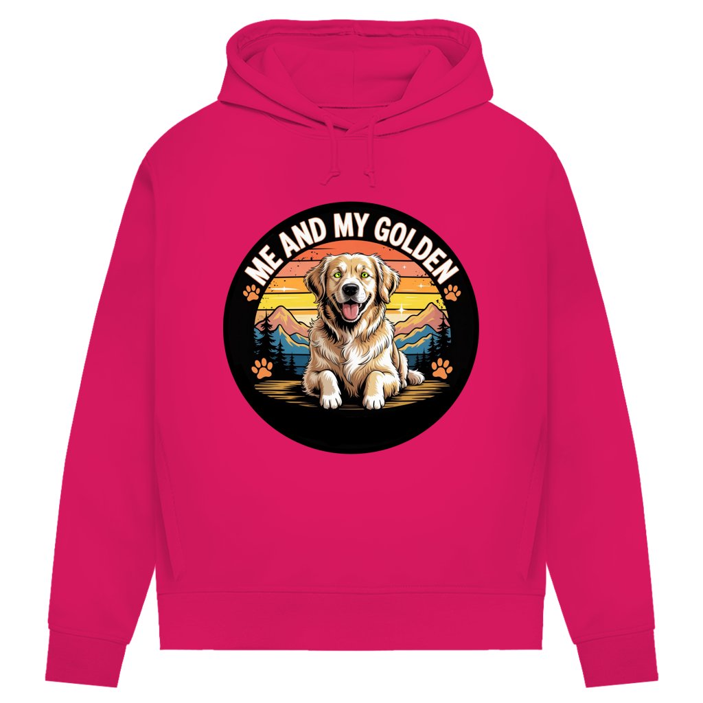 Damen Premium Bio Hoodie Me and my golden Retriever