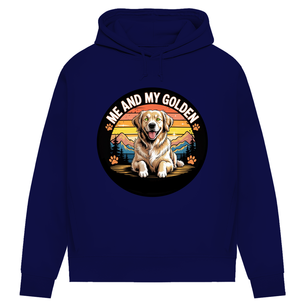 Damen Premium Bio Hoodie Me and my golden Retriever