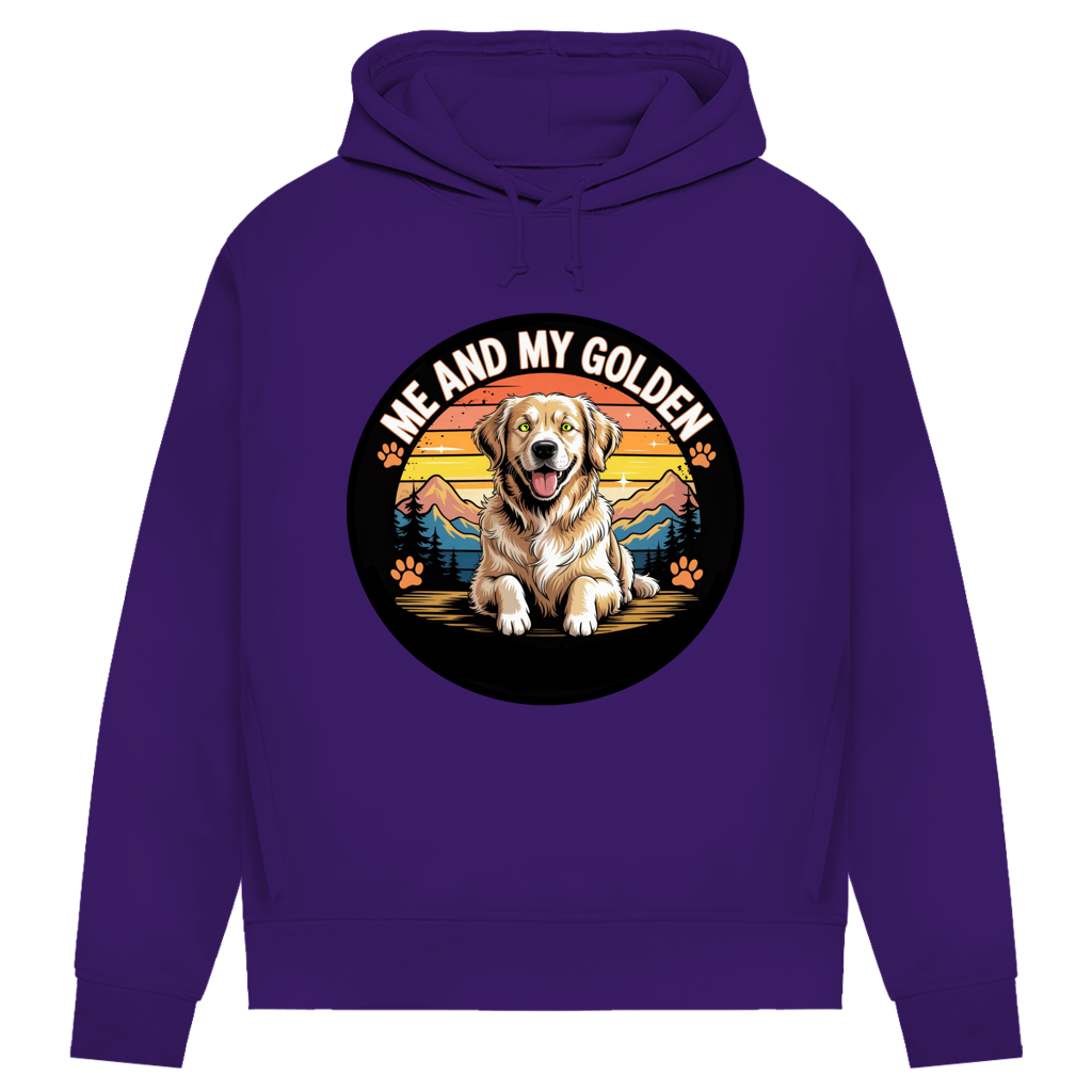 Damen Premium Bio Hoodie Me and my golden Retriever