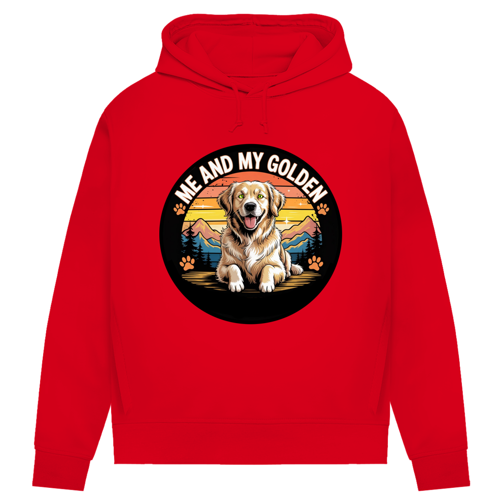 Damen Premium Bio Hoodie Me and my golden Retriever