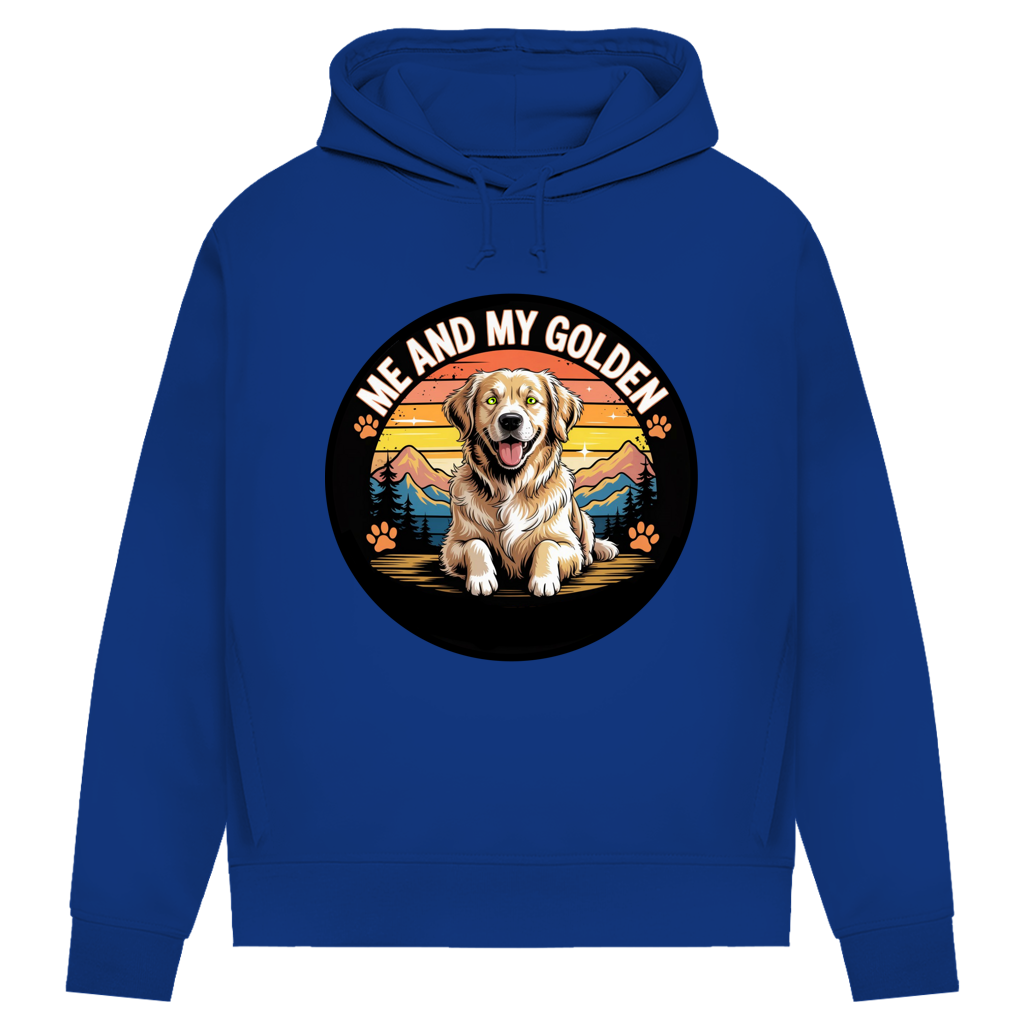 Damen Premium Bio Hoodie Me and my golden Retriever