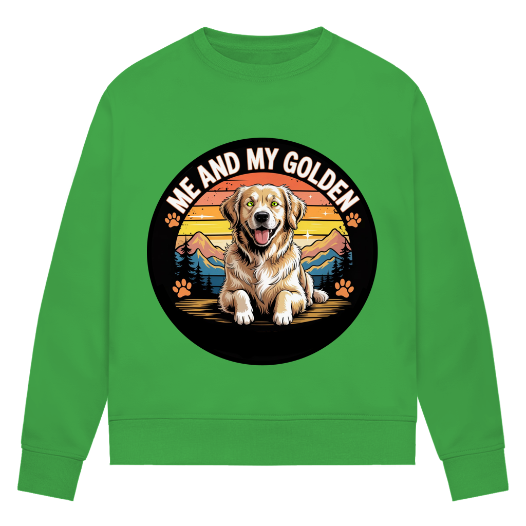 Damen Premium Bio Sweatshirt Me and my golden Retriever