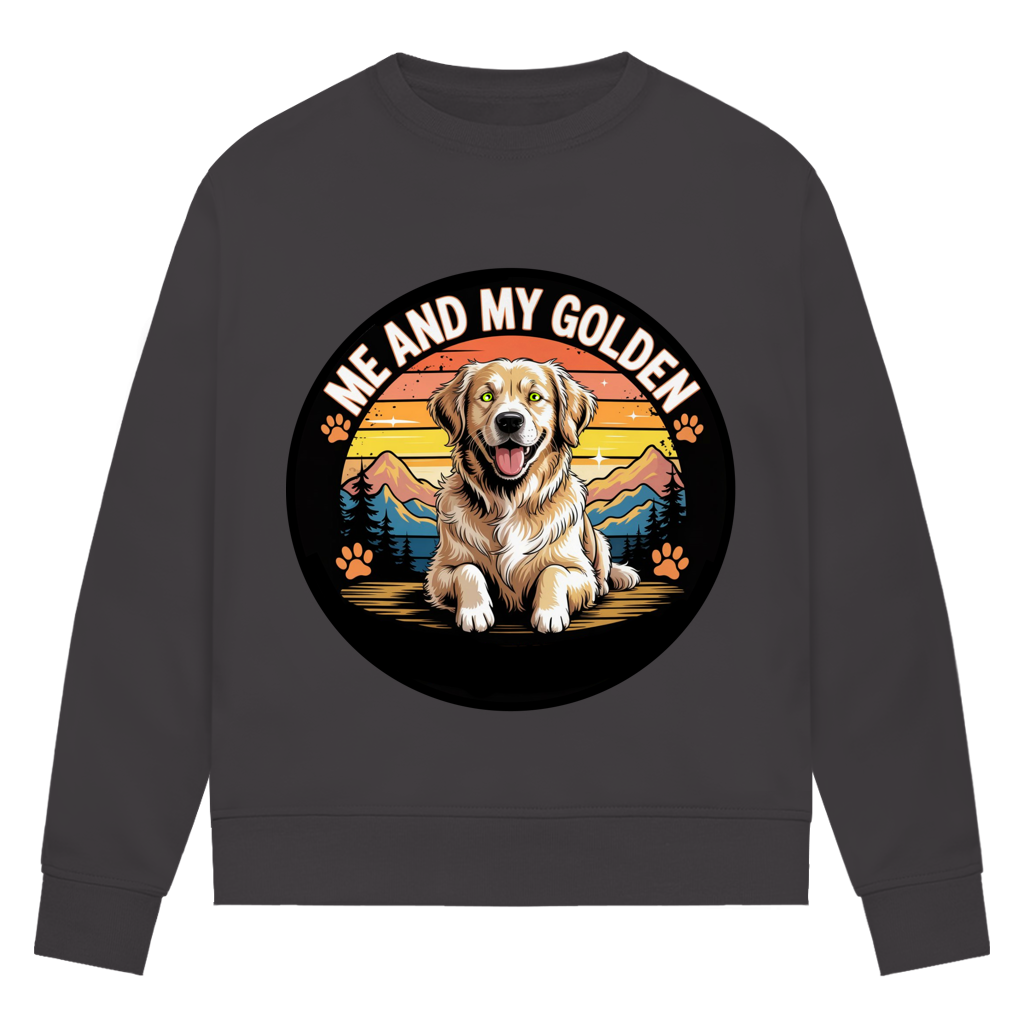 Damen Premium Bio Sweatshirt Me and my golden Retriever