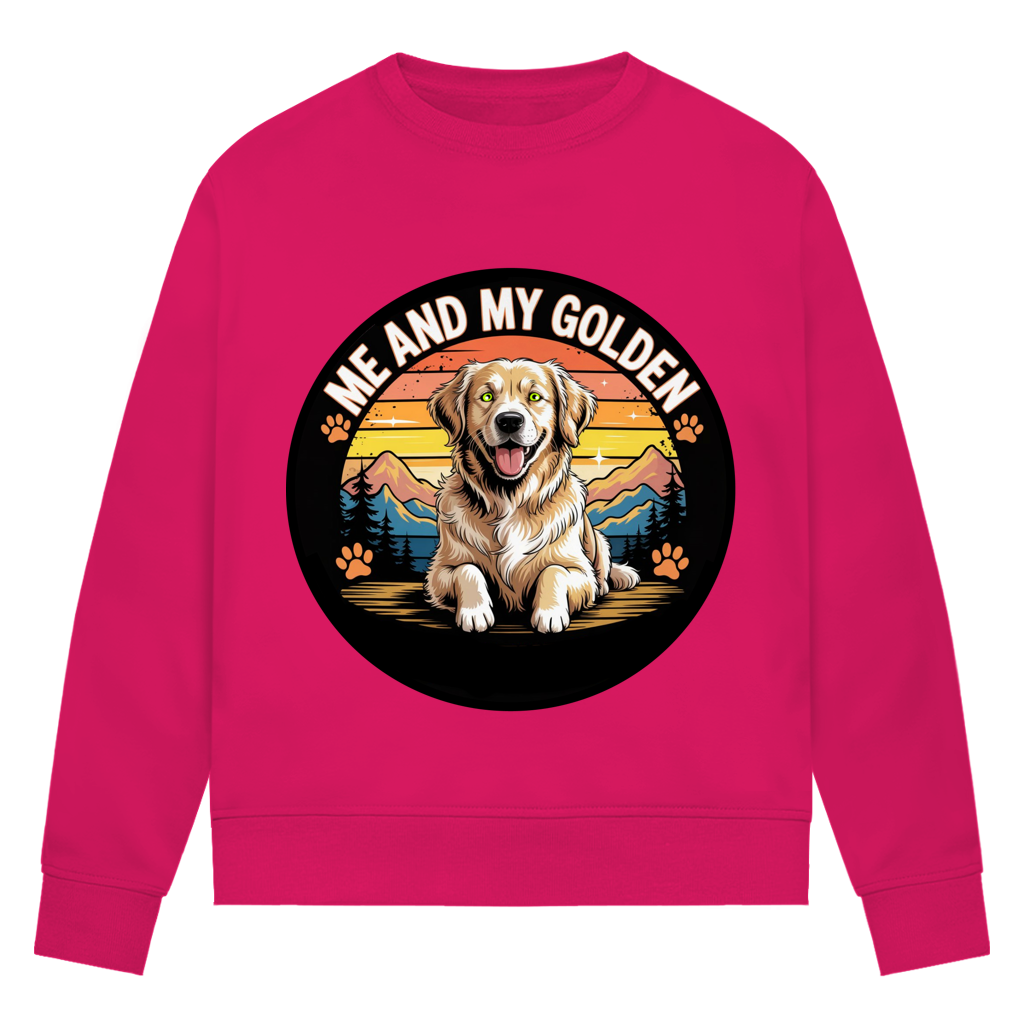 Damen Premium Bio Sweatshirt Me and my golden Retriever