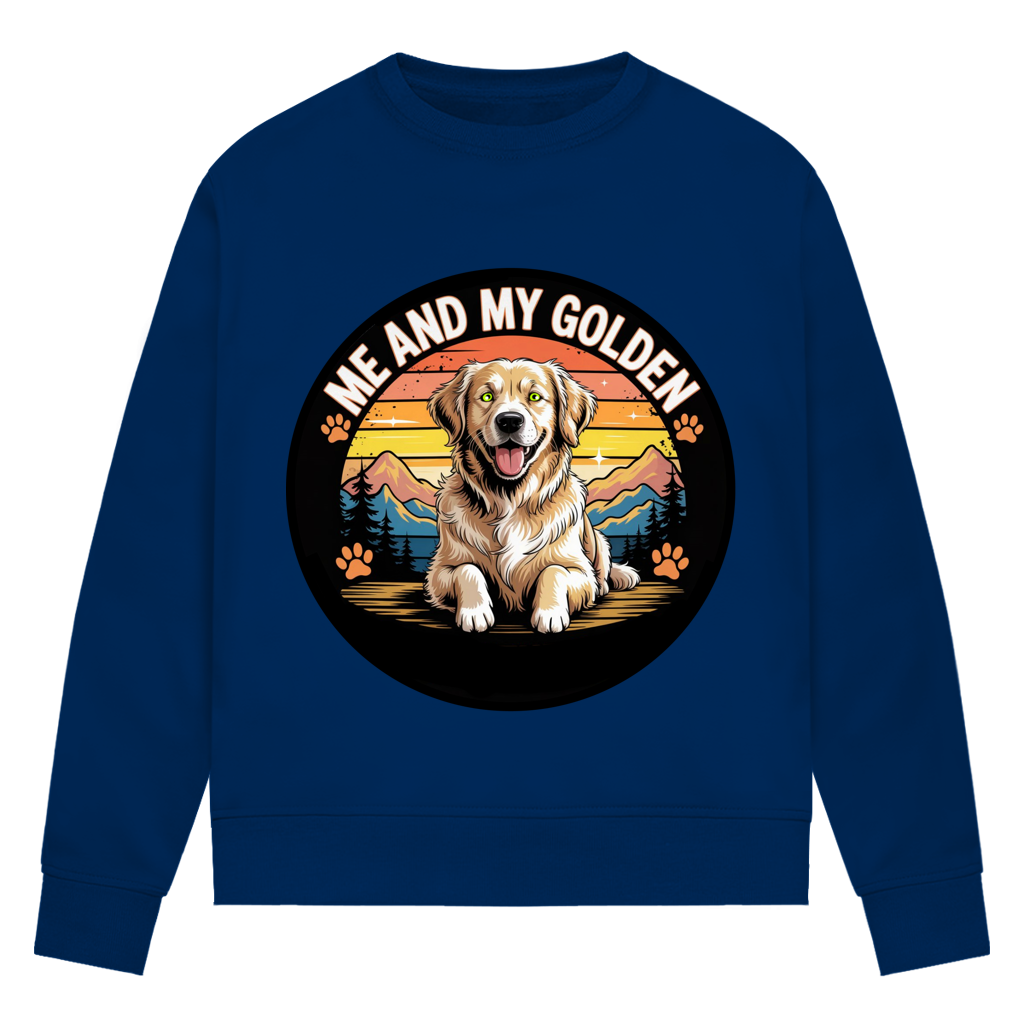 Damen Premium Bio Sweatshirt Me and my golden Retriever
