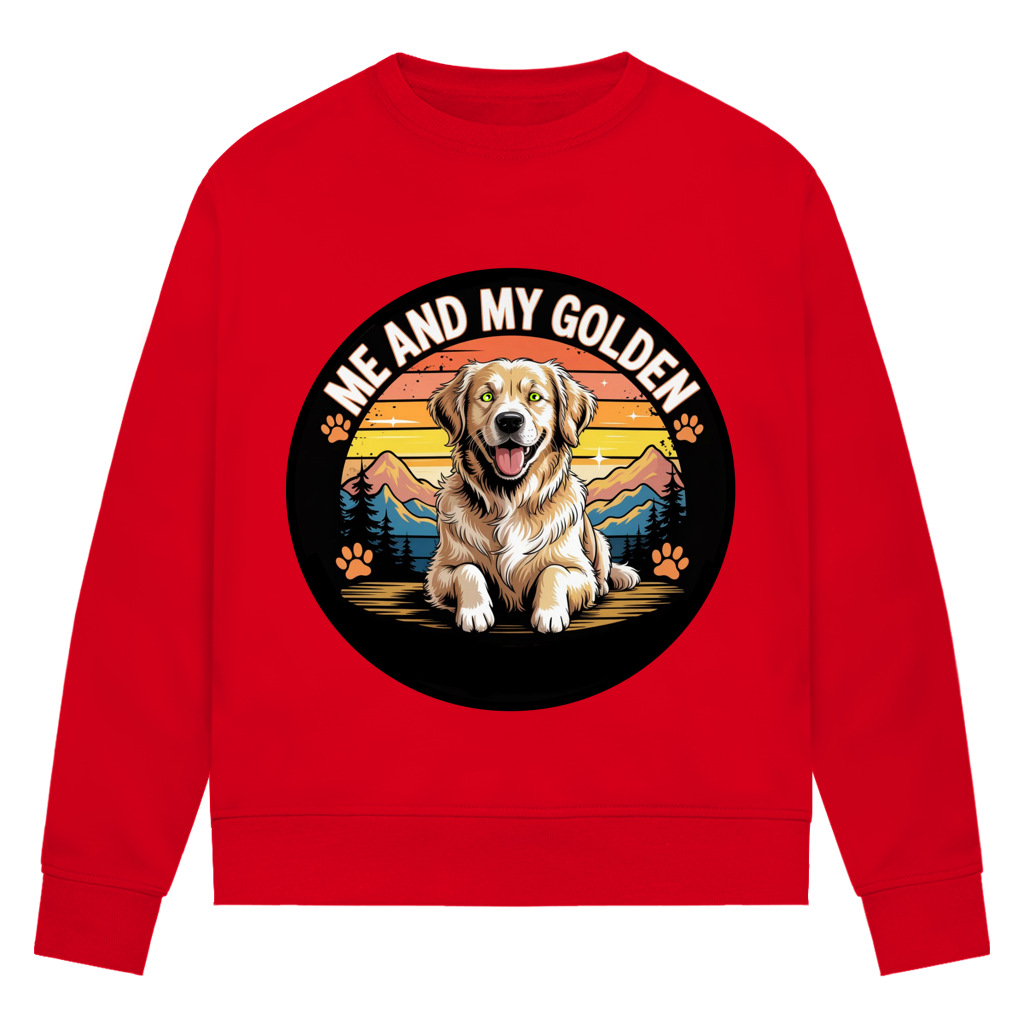 Damen Premium Bio Sweatshirt Me and my golden Retriever