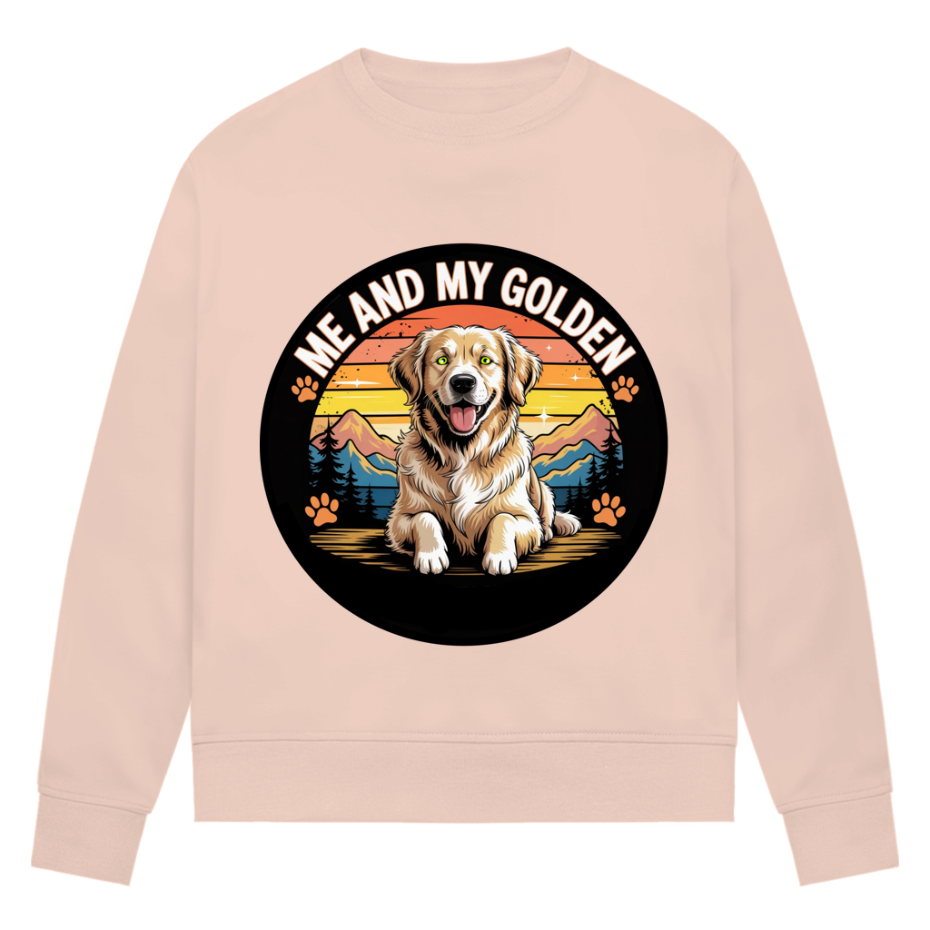 Damen Premium Bio Sweatshirt Me and my golden Retriever