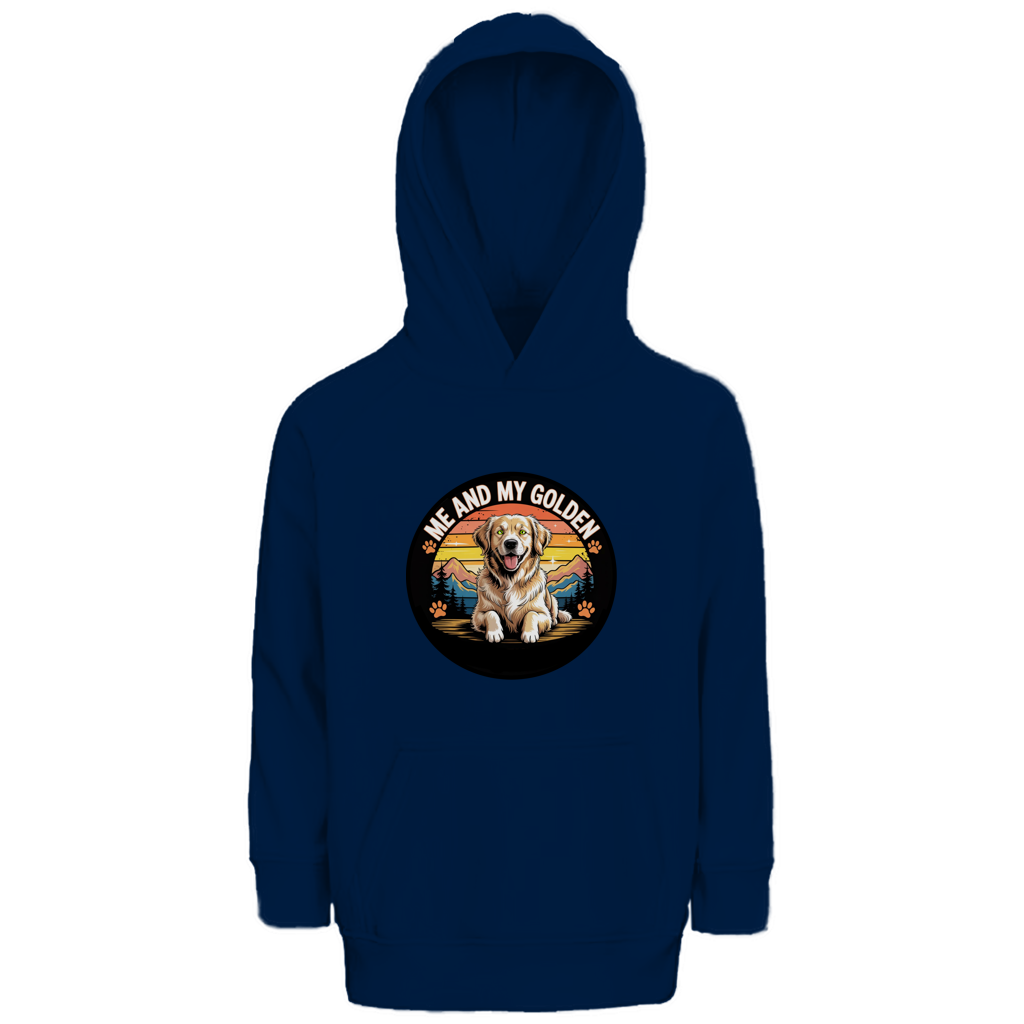 Kinder Premium Bio Hoodie Me and my golden Retriever