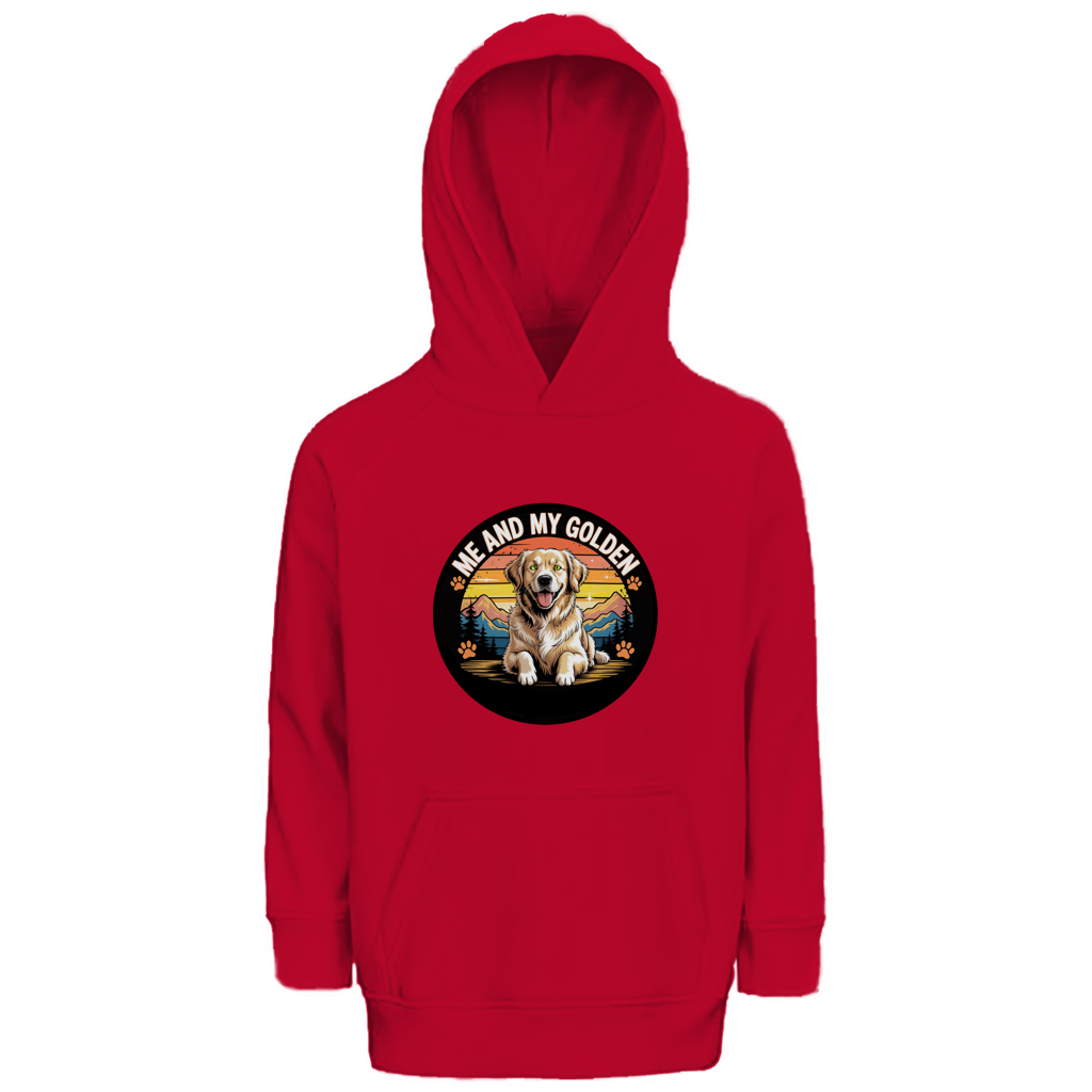 Kinder Premium Bio Hoodie Me and my golden Retriever
