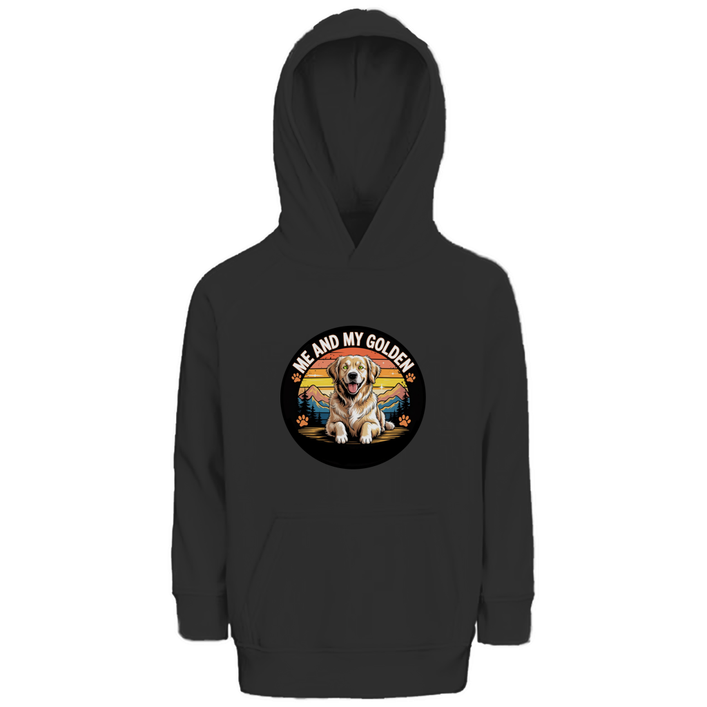 Kinder Premium Bio Hoodie Me and my golden Retriever