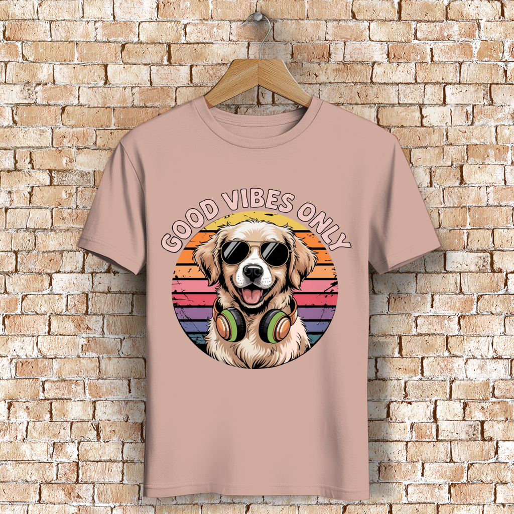 Herren Premium Bio T-Shirt Good vibes only with dog