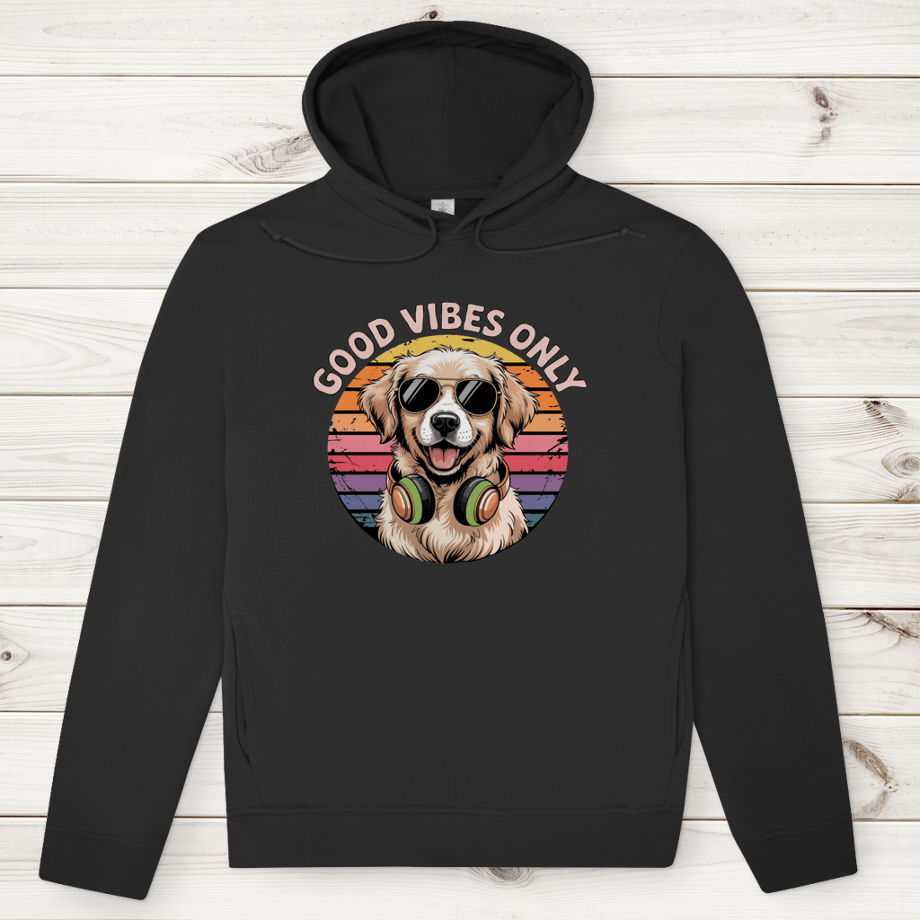 Herren Premium Bio Hoodie Good vibes only with dog