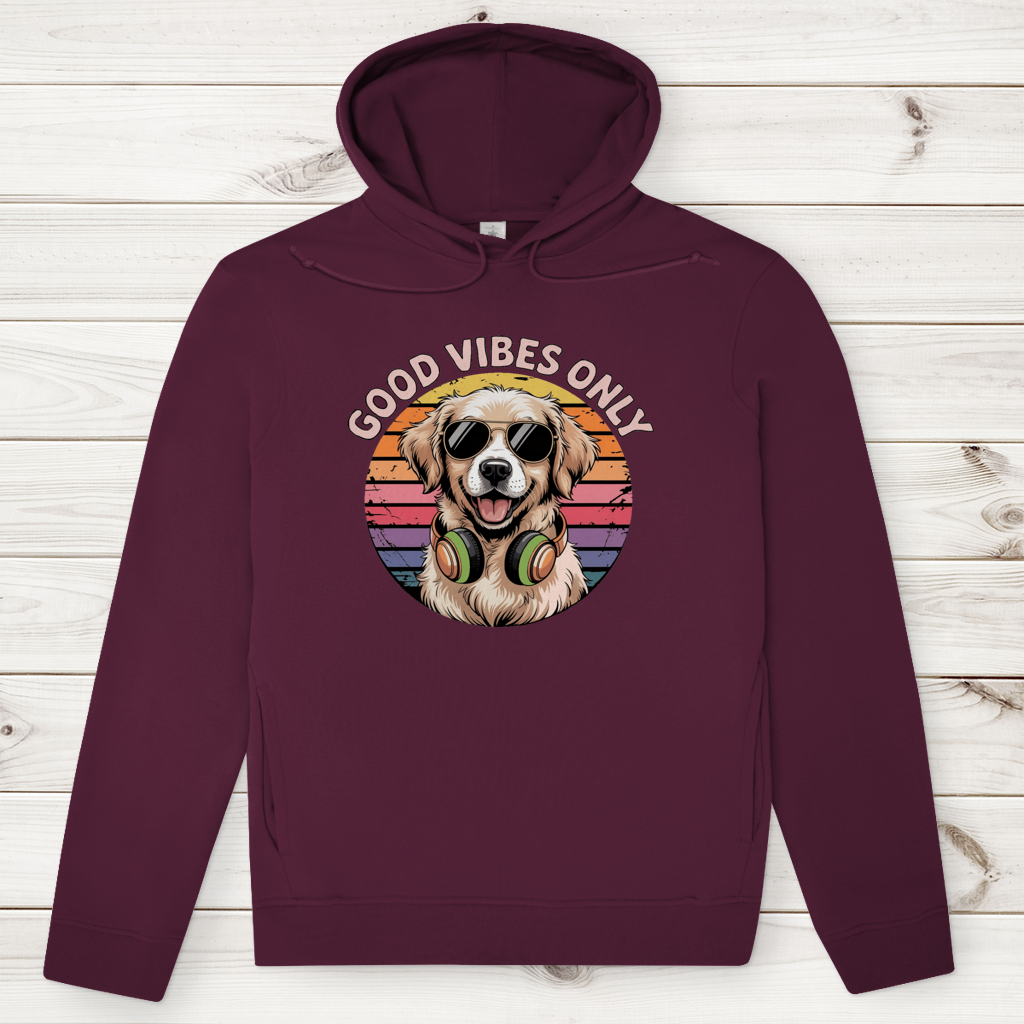 Herren Premium Bio Hoodie Good vibes only with dog
