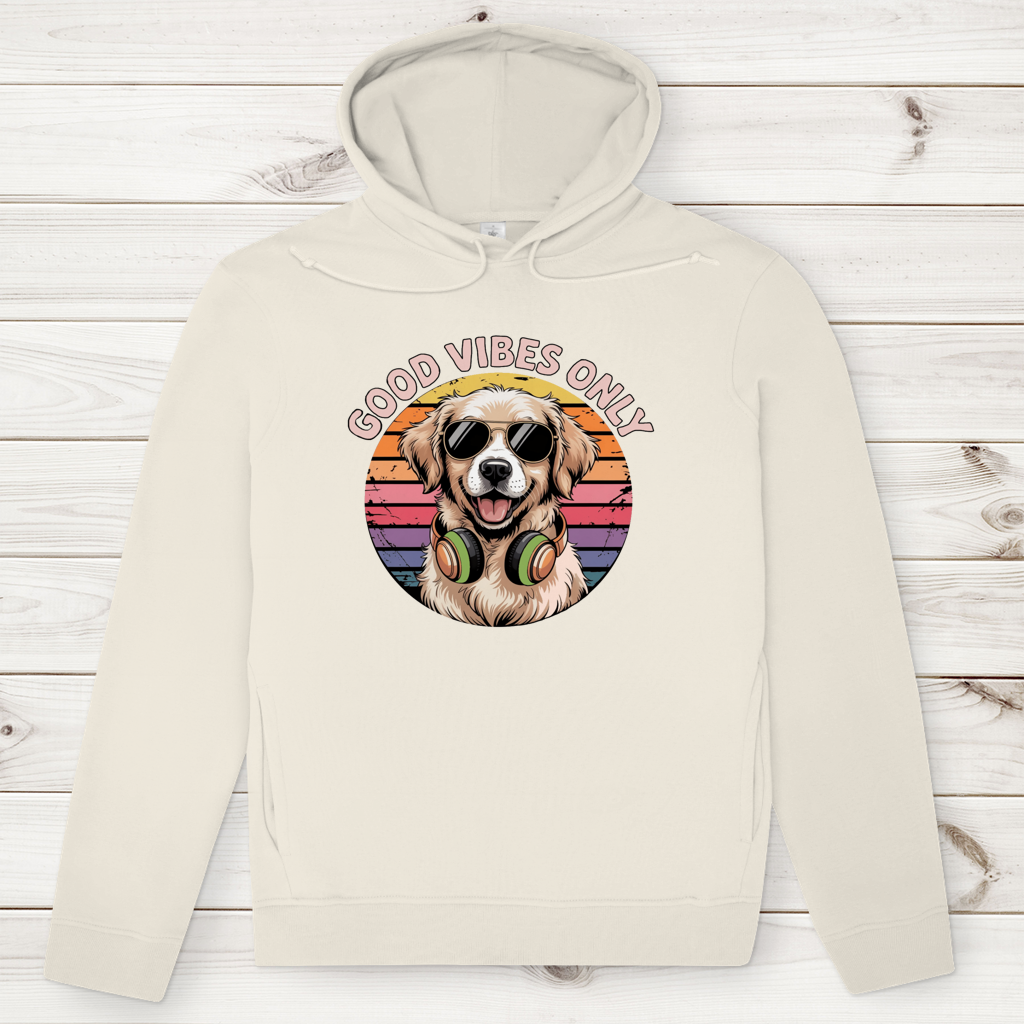 Herren Premium Bio Hoodie Good vibes only with dog
