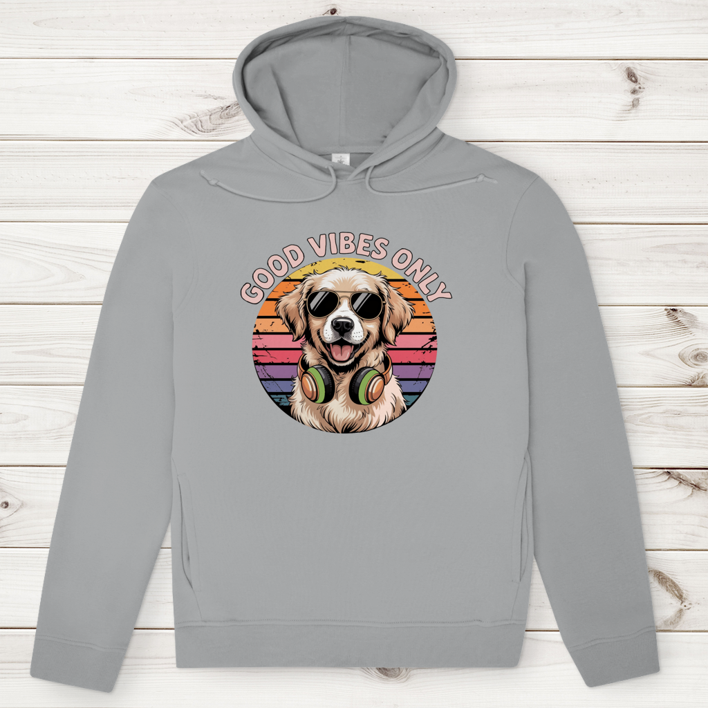 Herren Premium Bio Hoodie Good vibes only with dog