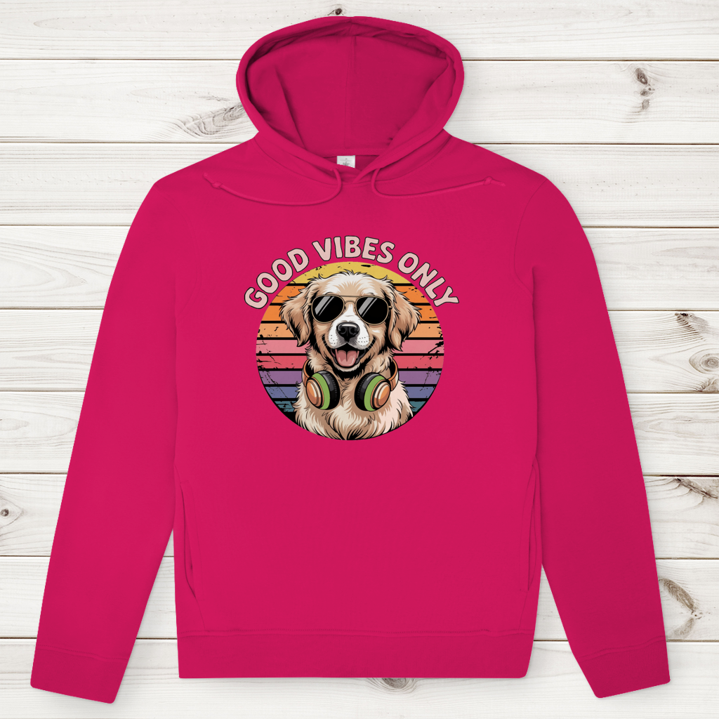 Herren Premium Bio Hoodie Good vibes only with dog