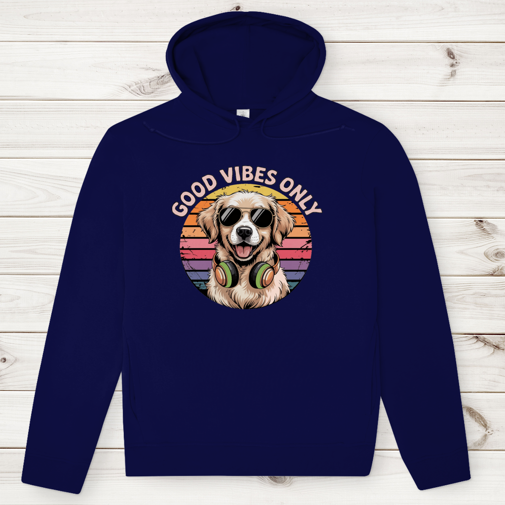 Herren Premium Bio Hoodie Good vibes only with dog