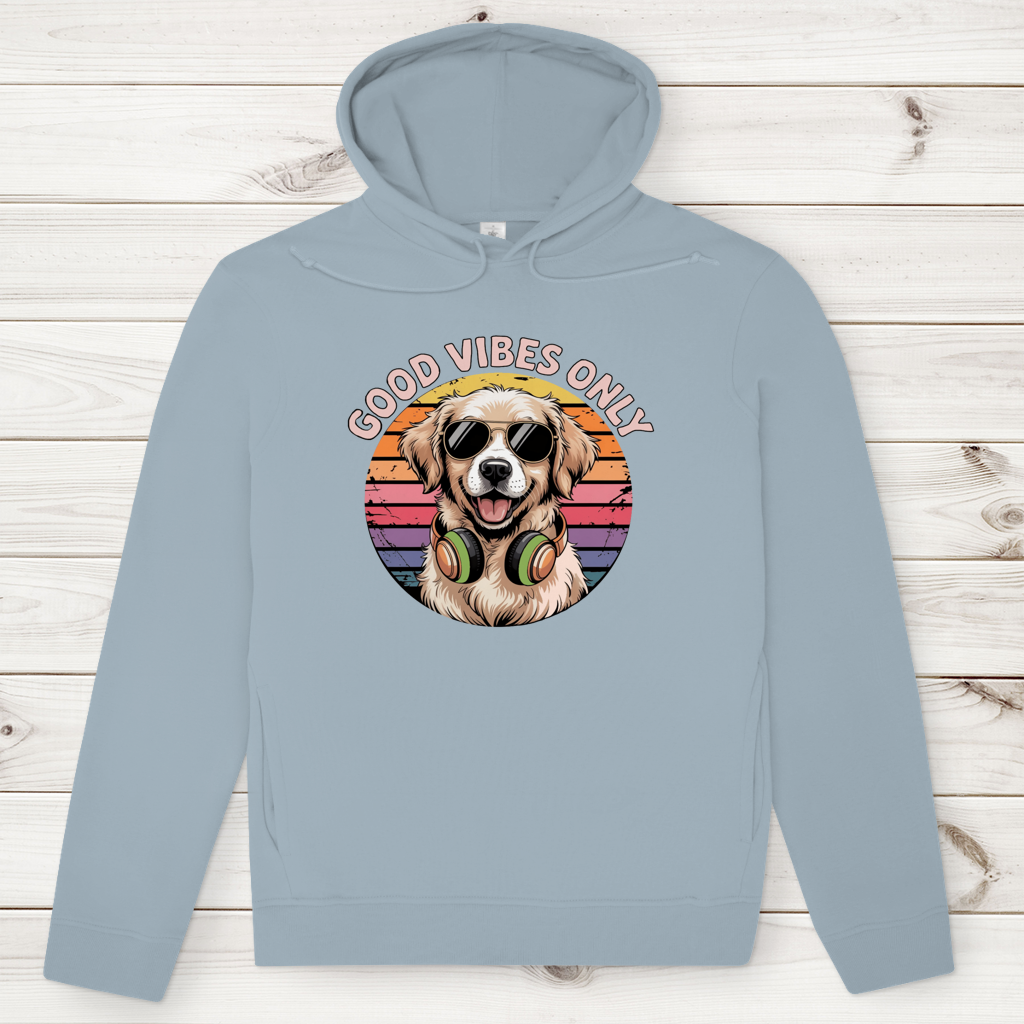 Herren Premium Bio Hoodie Good vibes only with dog