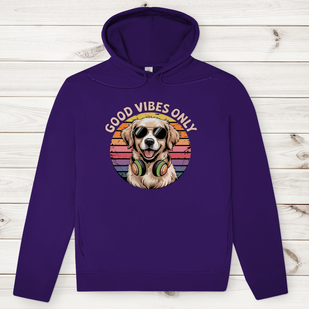 Herren Premium Bio Hoodie Good vibes only with dog