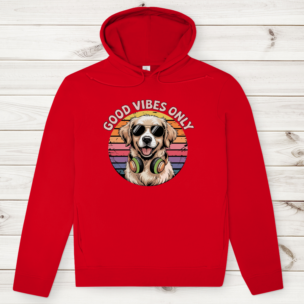 Herren Premium Bio Hoodie Good vibes only with dog
